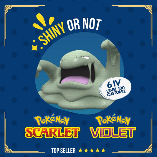 Muk Shiny or Non ✨ 6 IV Competitive Customizable Pokémon Scarlet Violet by Shiny Living Dex | Shiny Living Dex