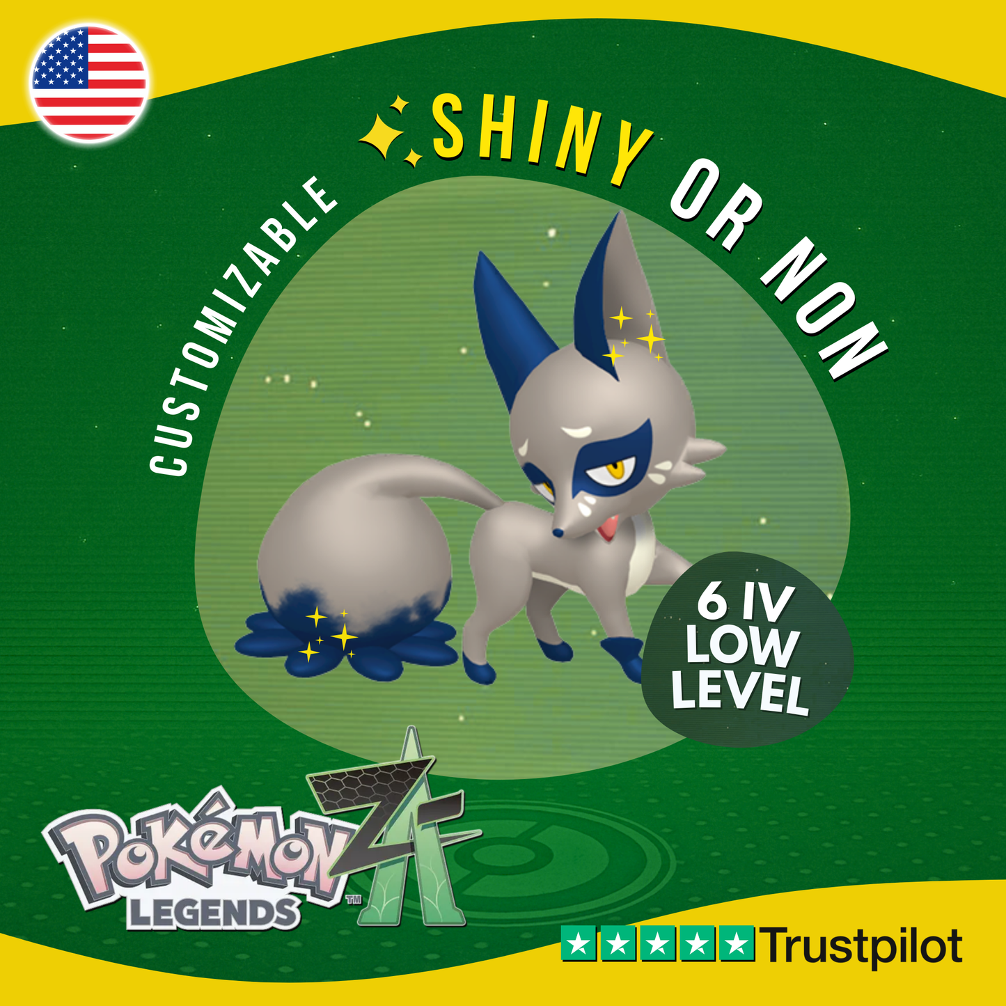 Nickit Shiny or Non ✨ 6 IV Pokémon Legends Z-A Competitive Customizable ZA Z A