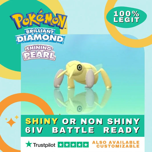 Nincada  Shiny ✨ or Non Shiny Pokémon Brilliant Diamond Shining Pearl Battle Ready 6 IV Competitive 100%  Legit Level 100 Customizable Custom OT