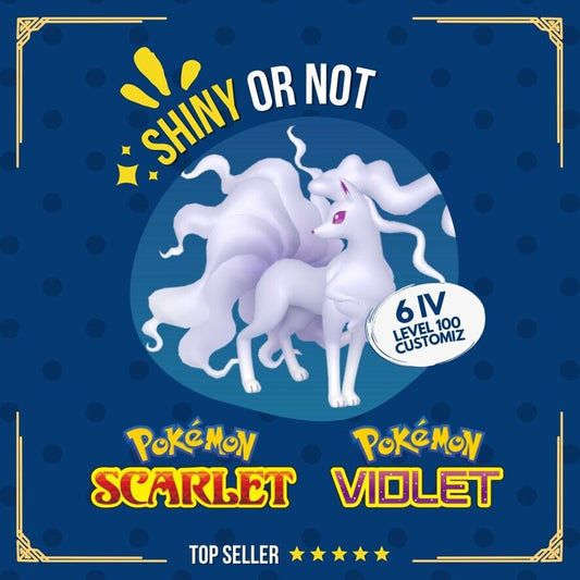 Ninetales Alolan Shiny or Non ✨ 6 IV Competitive Custom Pokémon Scarlet Violet by Shiny Living Dex | Shiny Living Dex