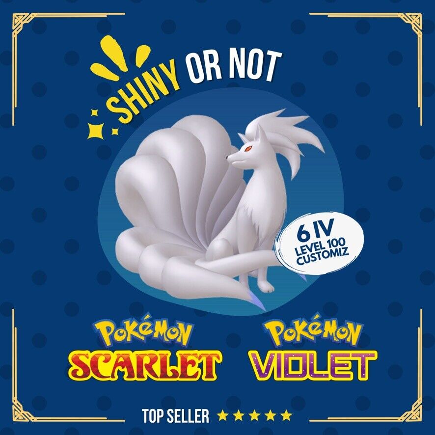 Ninetales Shiny or Non ✨ 6 IV Competitive Customizable Pokémon Scarlet Violet by Shiny Living Dex | Shiny Living Dex