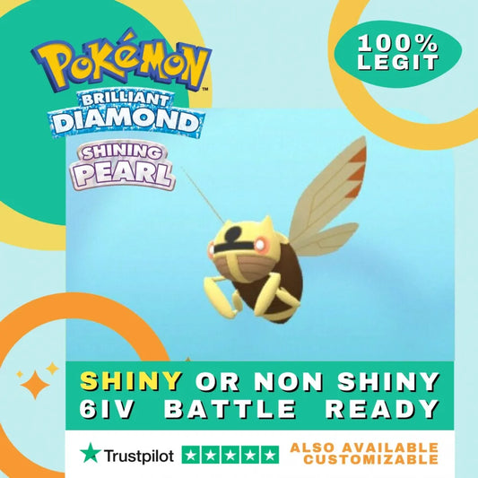 Ninjask  Shiny ✨ or Non Shiny Pokémon Brilliant Diamond Shining Pearl Battle Ready 6 IV Competitive 100%  Legit Level 100 Customizable Custom OT