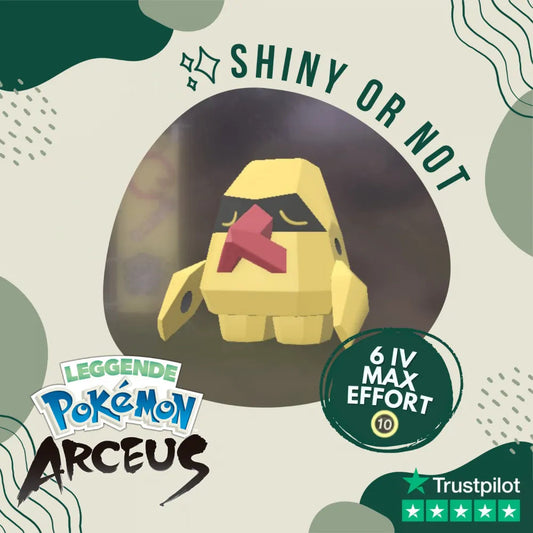 Nosepass Shiny ✨ Legends Pokémon Arceus 6 Iv Max Effort Custom Ot Level Gender