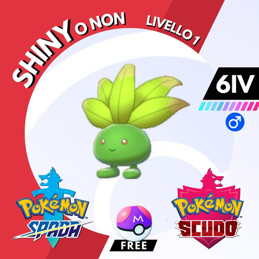 Oddish Shiny o Non 6 IV e Master Ball Legit Pokemon Spada Scudo Sword Shield