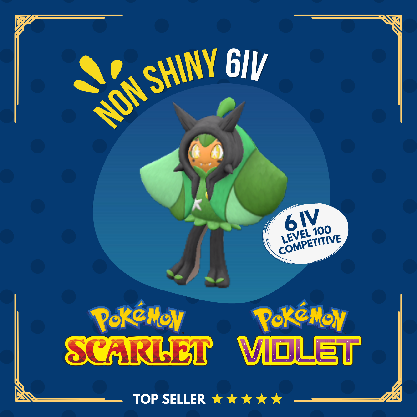 Ogerpon Grass Green 6 IV Competitive Customizable Battle Pokémon Scarlet Violet by Shiny Living Dex | Shiny Living Dex