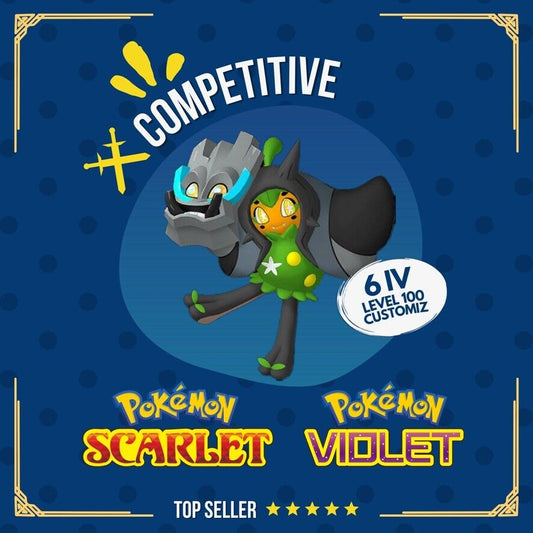 Ogerpon Rock Cornerstone Black Mask 6 IV 100 Competitive Pokémon Scarlet Violet by Shiny Living Dex | Shiny Living Dex