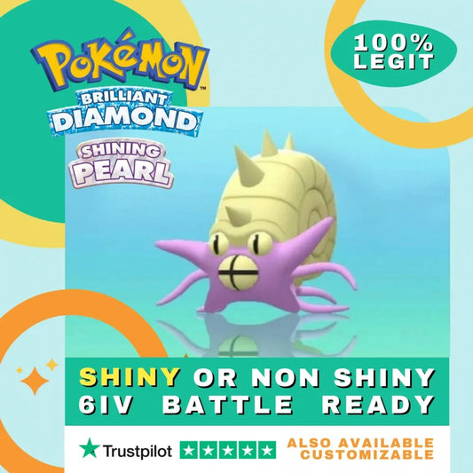 Omastar   Shiny ✨ or Non Shiny Pokémon Brilliant Diamond Shining Pearl Battle Ready 6 IV Competitive 100%  Legit Level 100 Customizable Custom OT
