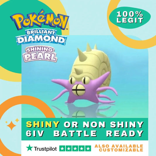 Omastar Shiny ✨ or Non Shiny Pokémon Brilliant Diamond Shining Pearl Battle Ready 6 IV Competitive 100% Legit Level 100 Customizable Custom OT by Shiny Living Dex | Shiny Living Dex