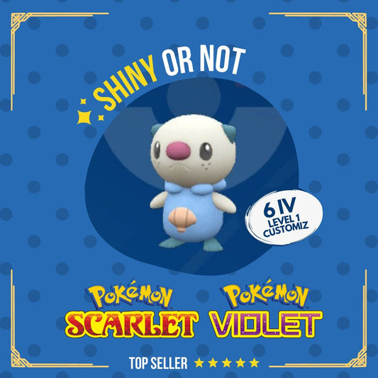 Oshawott Shiny or Non ✨ 6 IV Customizable Nature Level OT Pokémon Scarlet Violet by Shiny Living Dex | Shiny Living Dex