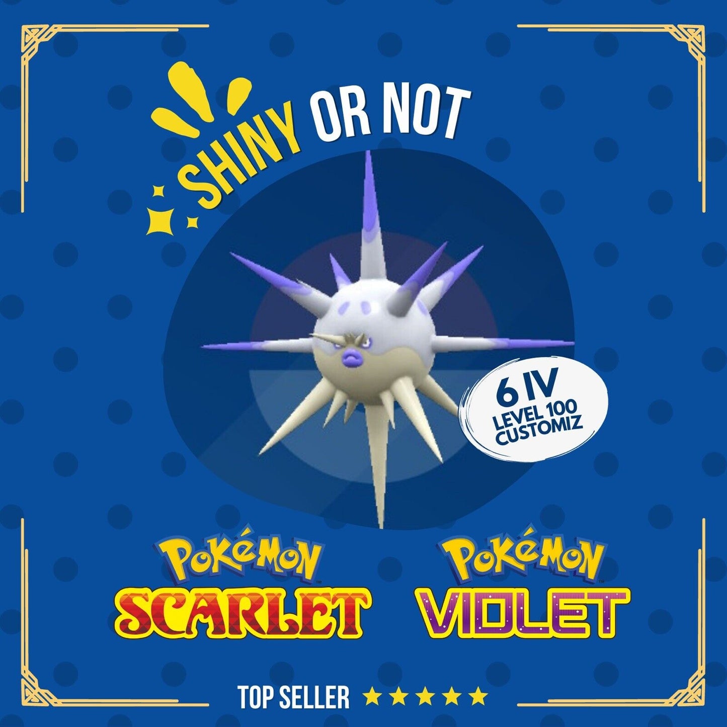 Overqwil Shiny or Non ✨ 6 IV Competitive Customizable Pokémon Scarlet Violet by Shiny Living Dex | Shiny Living Dex