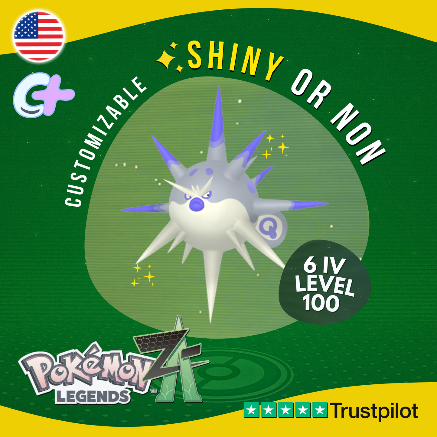 Overqwil Shiny or Non ✨6 IV Pokémon Legends Z-A Competitive Customizable ZA Z A