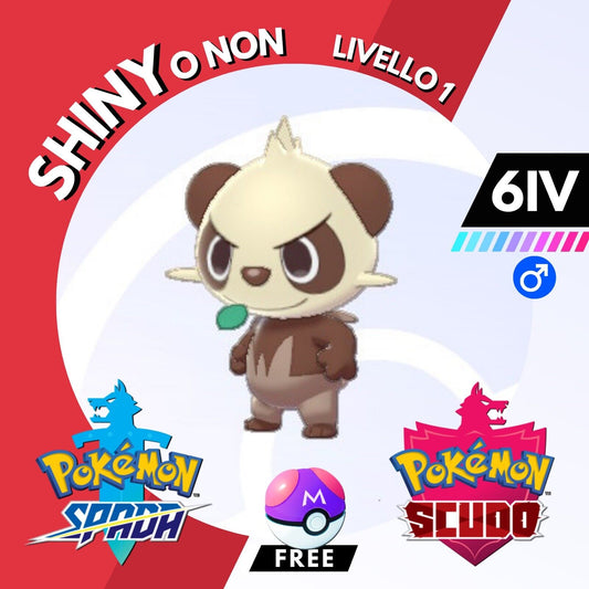 Pancham Shiny o Non 6 IV e Master Ball Legit Pokemon Spada Scudo Sword Shield