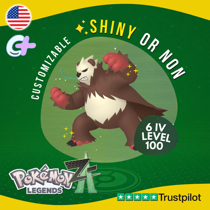 Pangoro Shiny or Non ✨6 IV Pokémon Legends Z-A Competitive Customizable ZA Z A