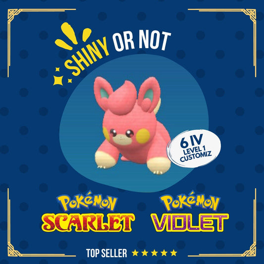 Pawmi Shiny or Non ✨ 6 IV Customizable Nature Level OT Pokémon Scarlet Violet by Shiny Living Dex | Shiny Living Dex