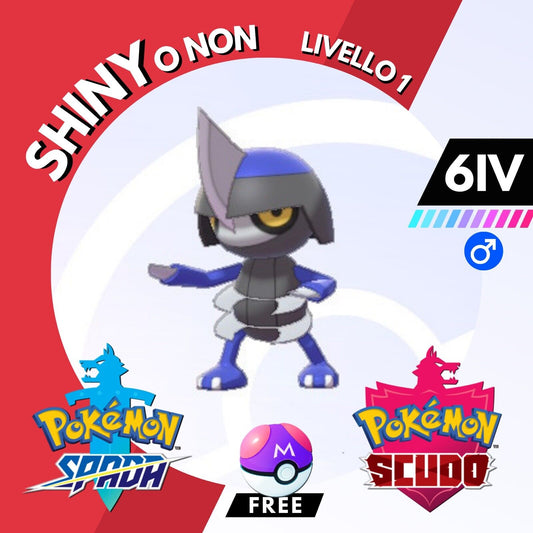 Pawniard Shiny o Non 6 IV e Master Ball Legit Pokemon Spada Scudo Sword Shield