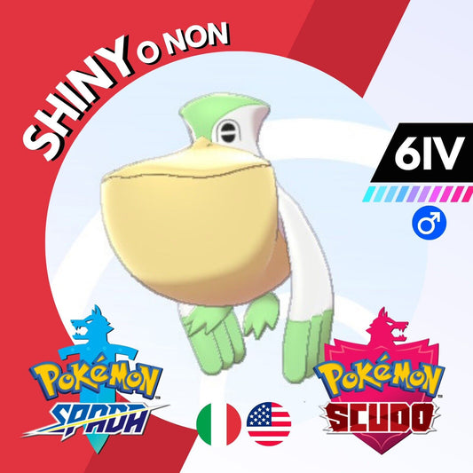 Pelipper Shiny o Non 6 IV Competitivo Legit Pokemon Spada Scudo Sword Shield