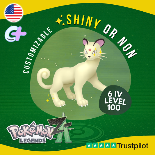 Persian Kanto Shiny or Non ✨6 IV Pokémon Legends Z-A Custom Customizable ZA Z A