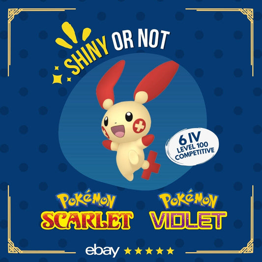 Plusle Shiny or Non ✨ 6 IV Competitive Customizable Pokémon Scarlet Violet by Shiny Living Dex | Shiny Living Dex