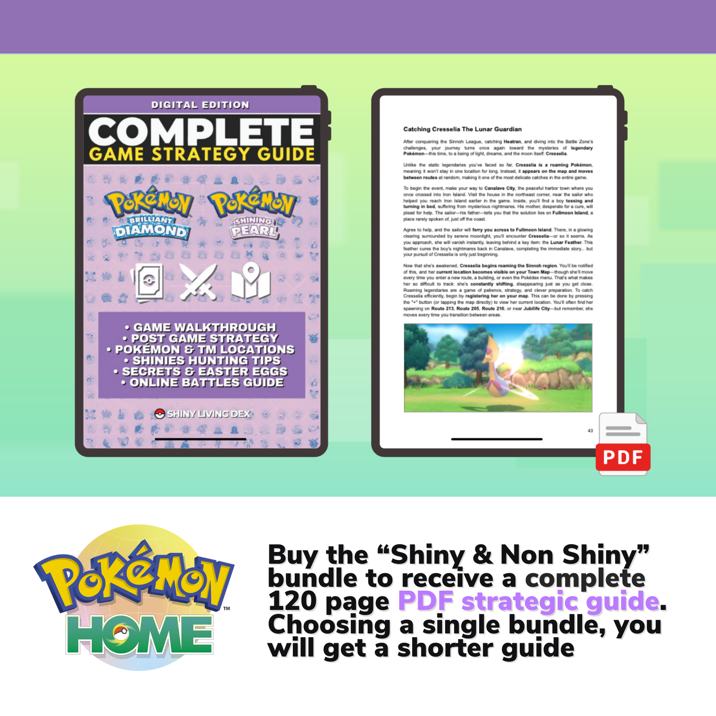 Pokémon Brilliant Diamond Shining Pearl Complete Shiny Living Dex & Strategy Guide Custom OT name Pokedex Pokémon HOME 6IV