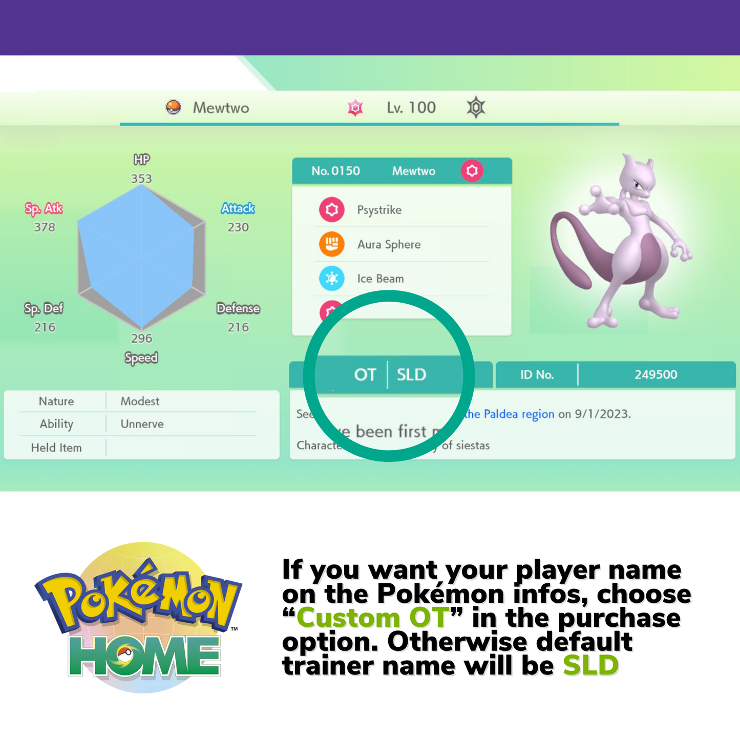 Pokémon HOME 2022 2023 2024 2025 2026 Untouched Event Complete Collection Scarlet Violet Tera Raid Bundle Custom Trainer name