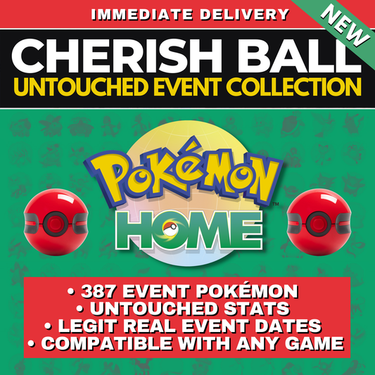 Pokémon HOME Cherish Ball Legit Untouched IV Living Dex Event Complete Collection from 2007 to 2024 by Il mio negozio | Shiny Living Dex