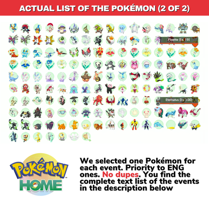 Pokémon HOME Cherish Ball Legit Untouched IV Living Dex Event Complete Collection from 2007 to 2024 Real Moves Level Dates by Il mio negozio | Shiny Living Dex