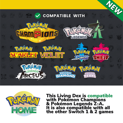 Pokémon HOME Complete Shiny Living Dex & Strategic Guide 1300 Pokedex Custom OT from Bulbasaur to Pecharunt Scarlet Violet Z-A