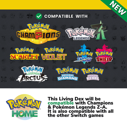 Pokémon HOME Complete Shiny Living Dex & Strategic Guide 1300 Pokedex Custom OT from Bulbasaur to Pecharunt Scarlet Violet Z-A
