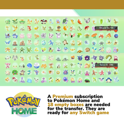 Pokémon HOME Gold & Silver 2000s Full Johto Untouched Shiny Living Dex Complete