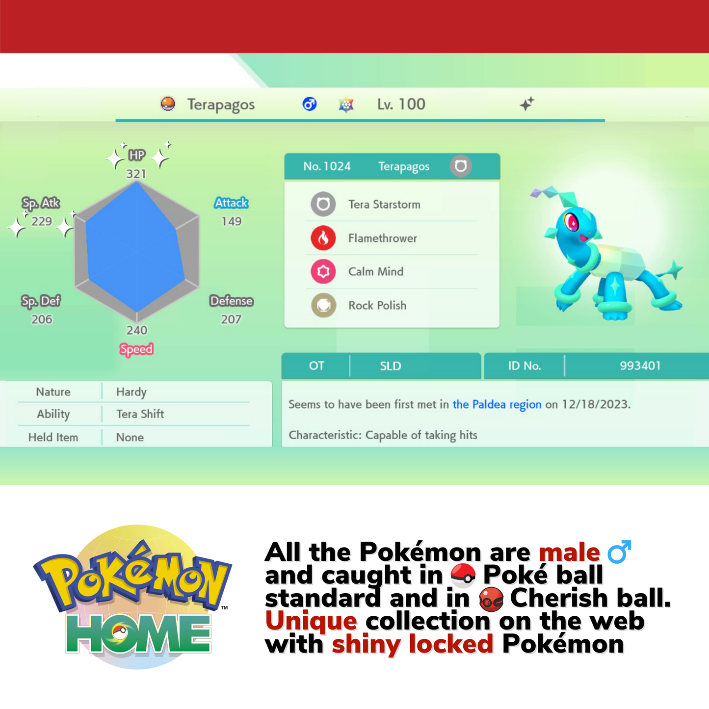 Pokémon HOME Shiny Locked Complete Collection Bundle Scarlet Violet Compatible Magearna Hoopa Ogerpon Terapagos Shiny