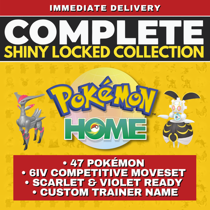 Pokémon HOME Shiny Locked Complete Collection Bundle Scarlet Violet Compatible Magearna Hoopa Volcanion Ogerpon Terapagos Shiny