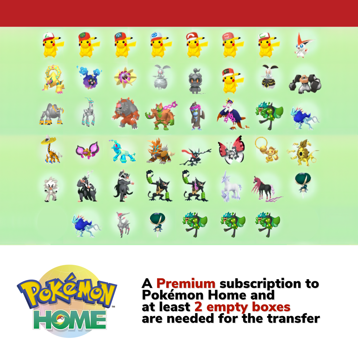 Pokémon HOME Shiny Locked Complete Collection Bundle Scarlet Violet Compatible Magearna Hoopa Volcanion Ogerpon Terapagos Shiny
