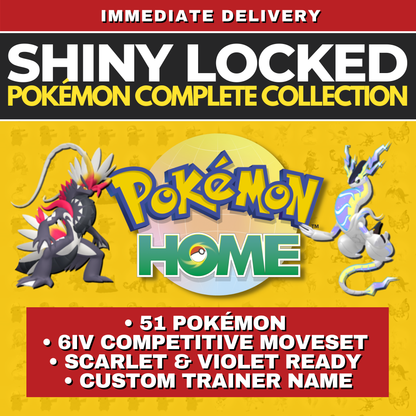 Pokémon HOME Shiny Locked Complete Collection Bundle Scarlet Violet Compatible Miraidon Koraidon Volcanion Ogerpon Keldeo Hoopa Shiny by Il mio negozio | Shiny Living Dex