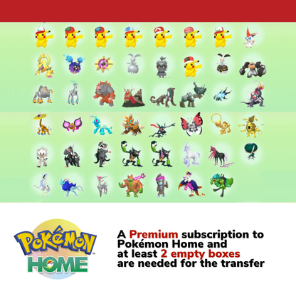 Pokémon HOME Shiny Locked Complete Collection Bundle Scarlet Violet Compatible Miraidon Koraidon Volcanion Ogerpon Terapagos Hoopa Shiny