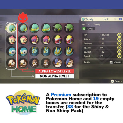 Pokemon Legends Arceus Complete Alpha Shiny Living Dex Custom OT name Pokedex Pokémon HOME 6IV Competitive Max Effort Level by Il mio negozio | Shiny Living Dex