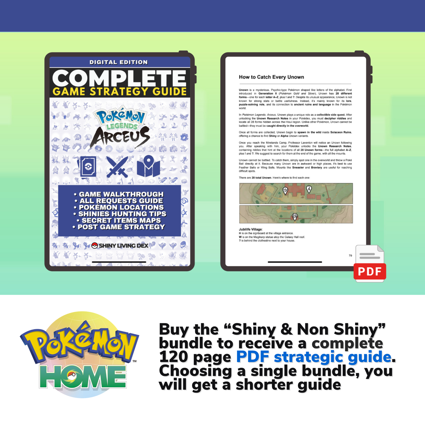 Pokémon Legends Arceus Complete Shiny Living Dex & Strategic Guide Custom OT name Pokedex Pokémon HOME 6IV Competitive