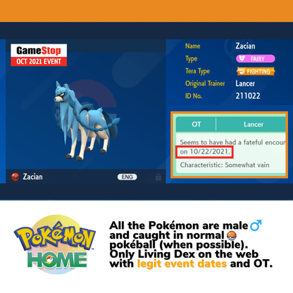 Pokémon Scarlet Violet Complete Shiny Living Dex + DLC Pokedex Full 6IV Paldea Custom OT name Pokemon HOME 6IV Competitive Sets by Il mio negozio | Shiny Living Dex