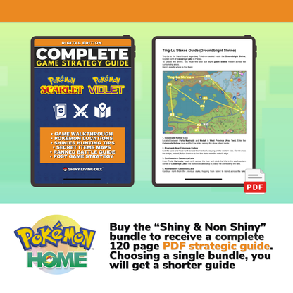 Pokémon Scarlet Violet Complete Shiny Living Dex & Strategic Guide Pokedex Paldea Custom OT Pokemon HOME 6IV All Competitive