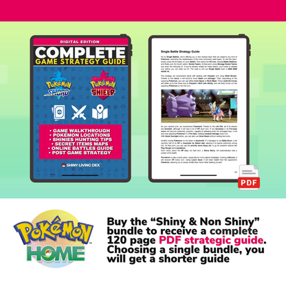 Pokémon Sword Shield Complete Shiny Living Dex & Strategic Guide Custom OT Name Galar Pokedex Competitive Pokémon HOME