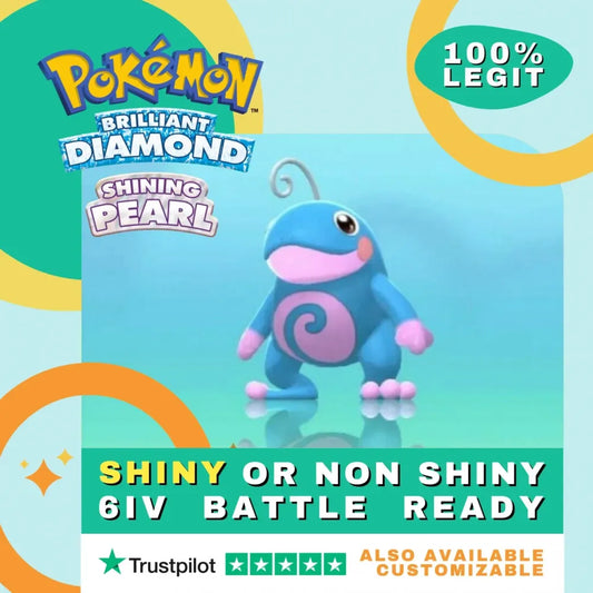 Politoed  Shiny ✨ or Non Shiny Pokémon Brilliant Diamond Shining Pearl Battle Ready 6 IV Competitive 100%  Legit Level 100 Customizable Custom OT