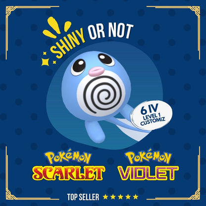 Poliwag Shiny or Non ✨ 6 IV Customizable Nature Level OT Pokémon Scarlet Violet by Shiny Living Dex | Shiny Living Dex