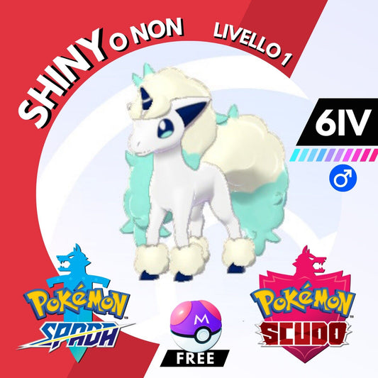 Ponyta di Galar Shiny o Non 6 IV e Master Ball Pokemon Spada Scudo Sword Shield