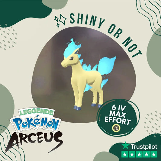Ponyta Shiny ✨ Legends Pokémon Arceus 6 Iv Max Effort Custom Ot Level Gender