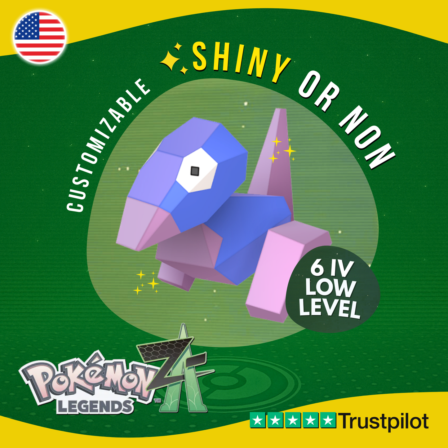 Porygon Shiny or Non ✨ 6 IV Pokémon Legends Z-A Competitive Customizable ZA Z A