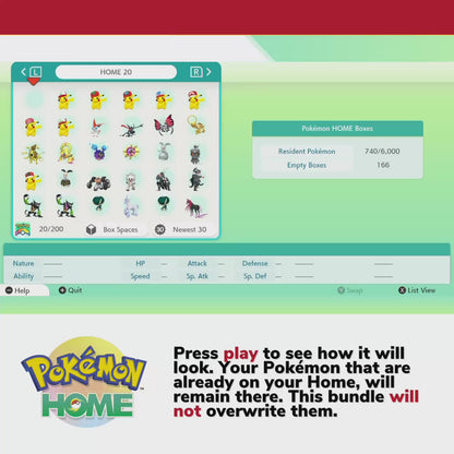 Pokémon HOME Shiny Locked Complete Collection Bundle Scarlet Violet Compatible Magearna Hoopa Volcanion Ogerpon Terapagos Shiny