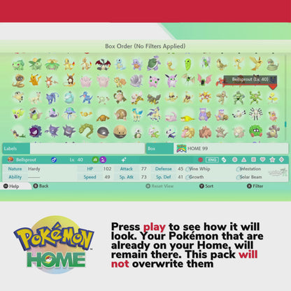 Complete Pokémon ALPHA Bundle HOME Shiny Living Dex Legends ZA Arceus Pokedex IV Legal Legit Compatible with all Nintendo Switch games