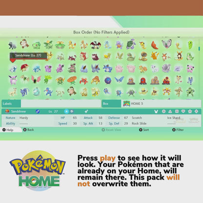 Pokémon Let's GO Pikachu Eevee Complete Kanto Shiny Living Dex Custom OT name Pokedex Pokémon HOME Lets 6IV Competitive