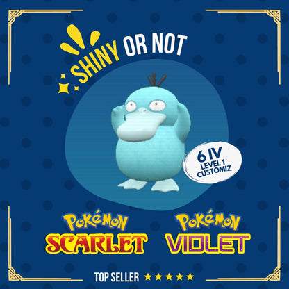 Psyduck Shiny or Non ✨ 6 IV Customizable Nature Level OT Pokémon Scarlet Violet by Shiny Living Dex | Shiny Living Dex