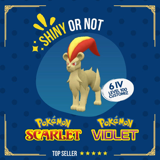 Pyroar F Shiny or Non ✨ 6 IV Competitive Customizable Pokémon Scarlet Violet by Shiny Living Dex | Shiny Living Dex