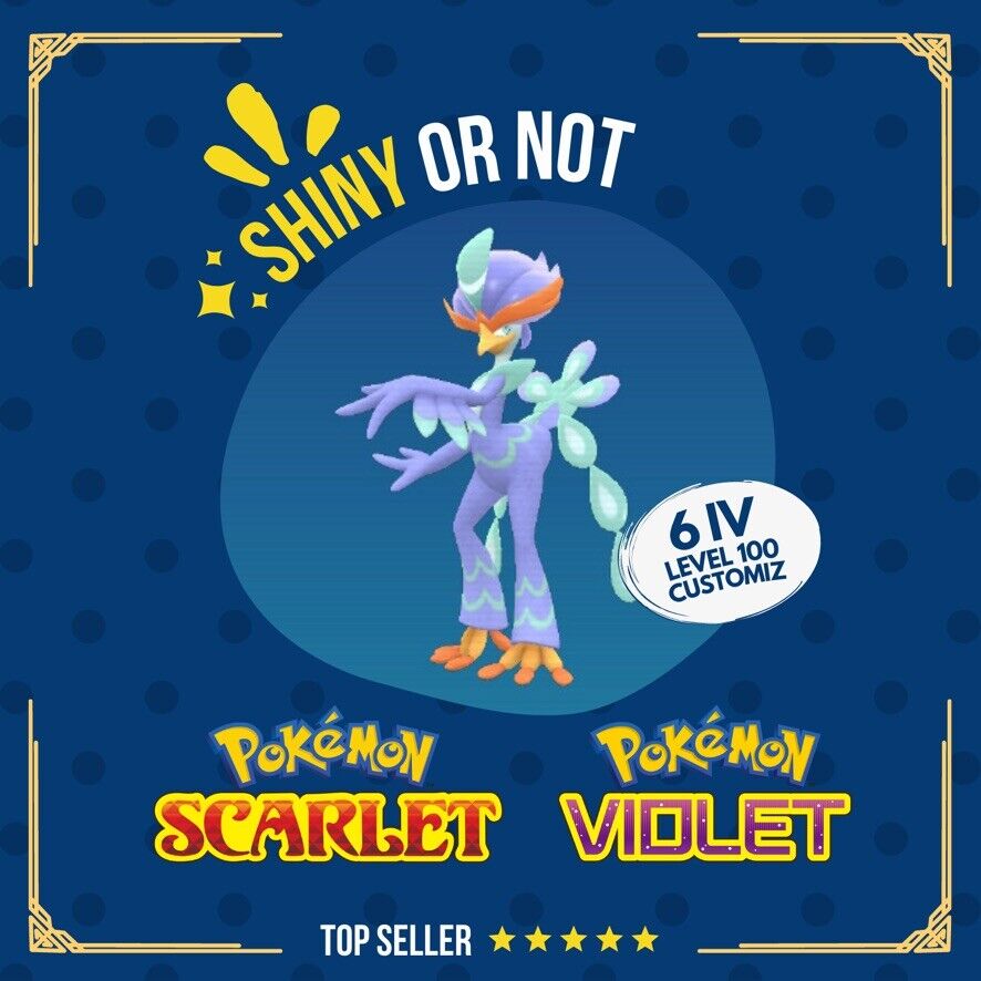 Quaquaval Shiny or Non ✨ 6 IV Competitive Customizable Pokémon Scarlet Violet by Shiny Living Dex | Shiny Living Dex